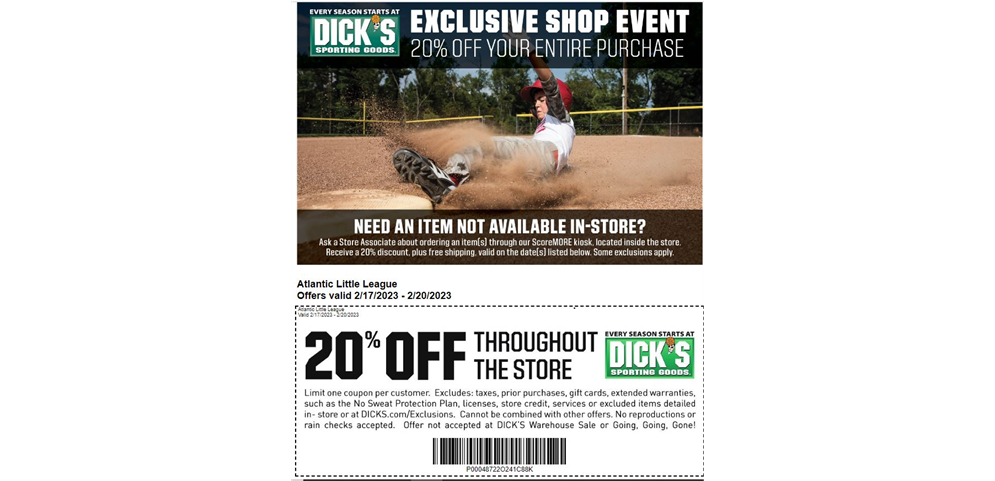 Dicks 20% Discount